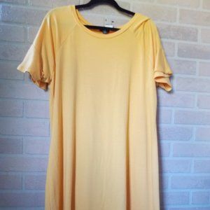 A.N.A. Womens  X-Large BOHO Chic Yellow Dress